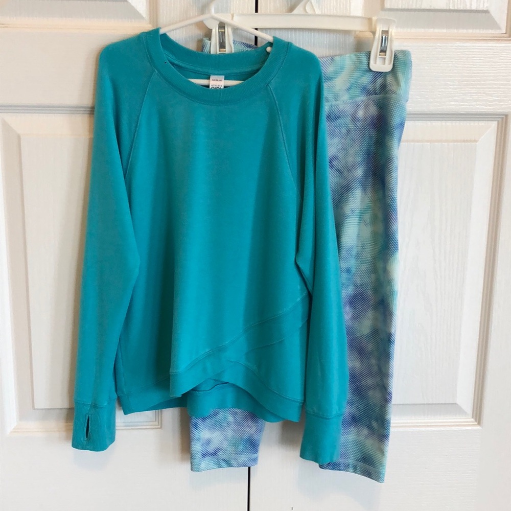 Athleta girl top & coordinating Leggins